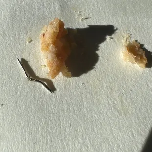 Sharp metal found in my food