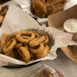 Fried Calamari &amp; Fried Catfish Basket