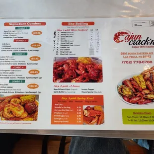 Menu Side 1