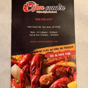 Opening and closing times