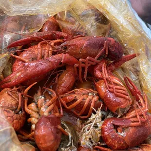 3 lbs extra spicy Craven Style crawfish,