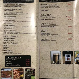 Current menu/prices