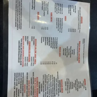 Menu back