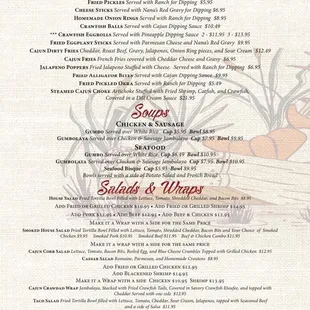 Updated menu. March 2022