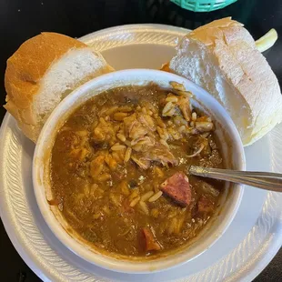Chicken and Sausage Gumbolaya Soup