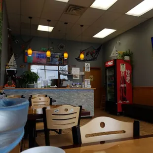 the interior of a restaurant