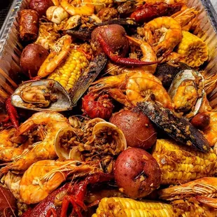 a platter of seafood