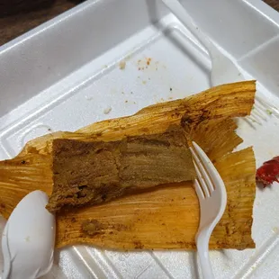 Crawfish Tamale, $2.50 prior to tax