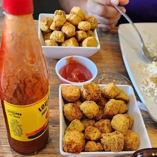 Fried Okra, etouffee