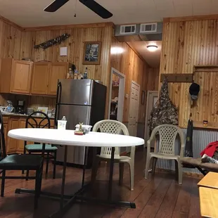 Inside the houseboat
