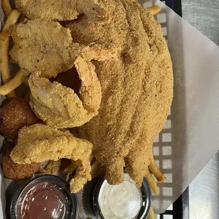 2 catfish and 4 jumbo shrimps added