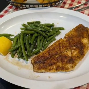 Blackened red snapper
