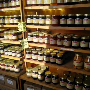 jars of jams and preserves