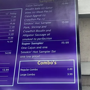 menu/combos and samplers