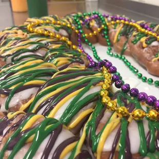 So many filling and flavor options on these amazing king cakes.