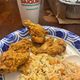 Pair my fried rice and chicken with a daiquiri