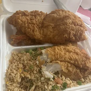 2 Fish, 6 Shrimp, Fried Rice...so good!