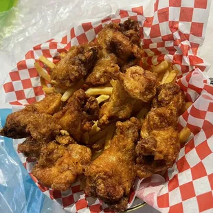 Chicken and fries