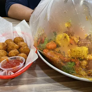 Hush puppies &amp; boil