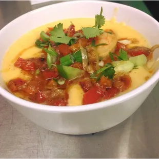 a bowl of mexican food