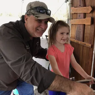 Capt. Billy Training Our New future Tour Guide !