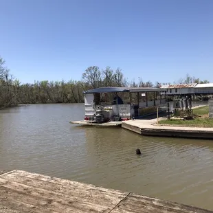 On the bayou ready for the tour.