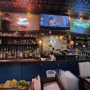 the bar