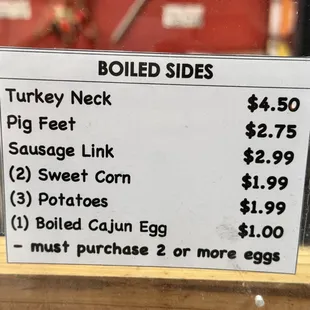 Menu prices  1/8/2025