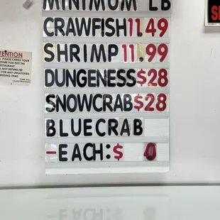 Menu prices  1/8/2025