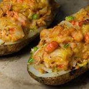 Seafood  potato  stuffed with shrimp n crab is wonderful