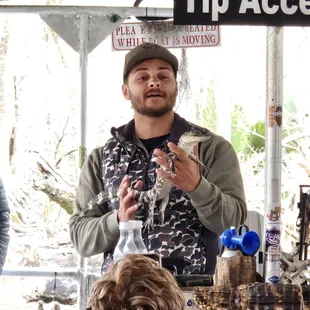 Brandon and the baby alligator