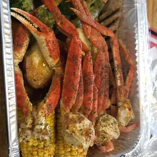 Combo: snow crab and shrimp