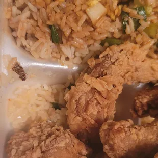 I bought 2 10pcs wings with Shrimp fried rice and there was a roach in my rice
