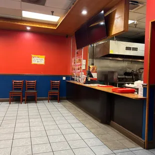 the inside of a restaurant