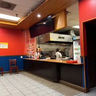 the kitchen of a restaurant