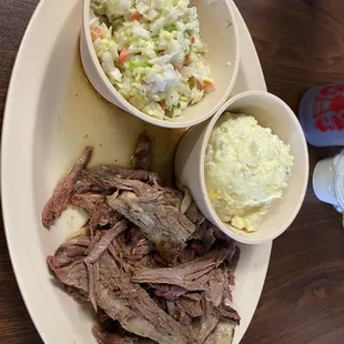 pulled pork and coleslaw