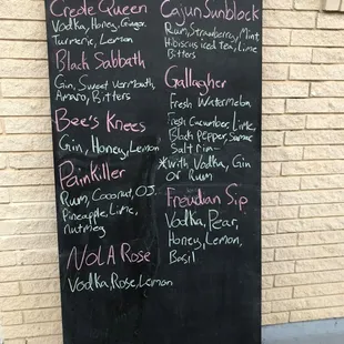 Fantastic drink menu.