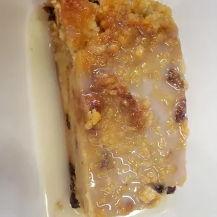 A huge hunk of bread pudding