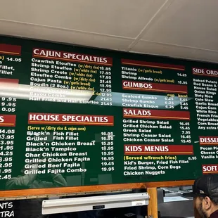 The new menu