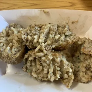 Inside of the boudin balls. Nice blend.
