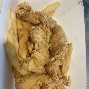 fried chicken and french fries