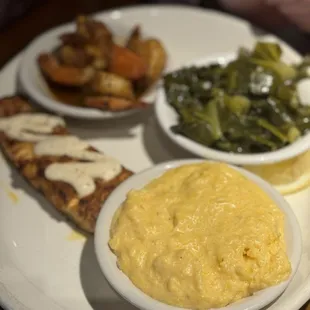 Blackened Salmon Dinner with BBQ Shrimp