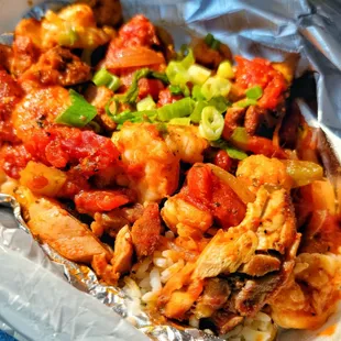 Chicken and shrimp creole