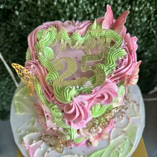 Vintage butterfly  heart