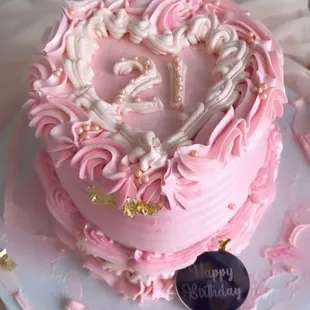 Vintage Heart  21st cake