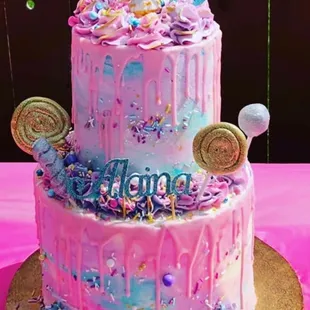 2 Tier Birthday Cake