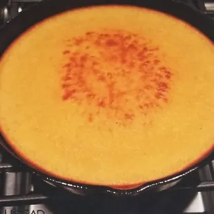 Golden Glory Corn Bread. Made from an hot iron skillet. It&apos;s deliciously delicious!