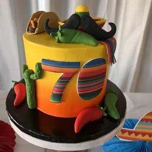 Customized cake, 5 de mayo theme