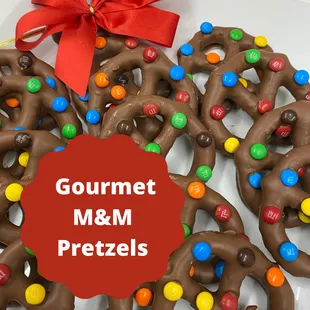 Gourmet M&amp;M pretzels who can resist?