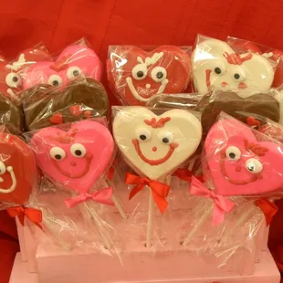 Smiley chocolate hearts!
